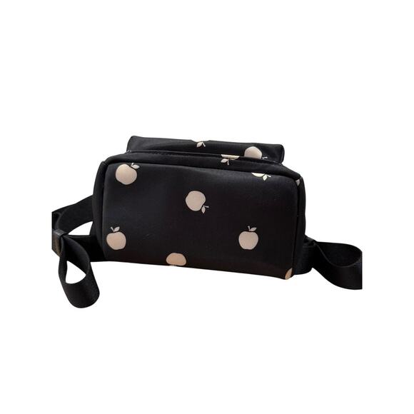 Kate Spade Chelsea The Little Mini Black Nylon Apple Backpack Bag